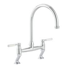 Abode Oxbury Twin Lever Bridge Mixer Tap