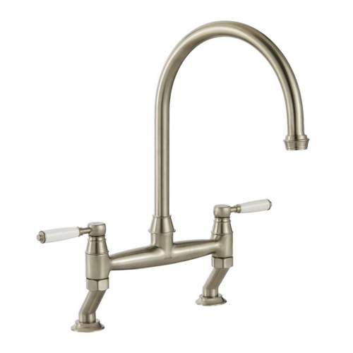 Abode Oxbury Twin Lever Bridge Mixer Tap