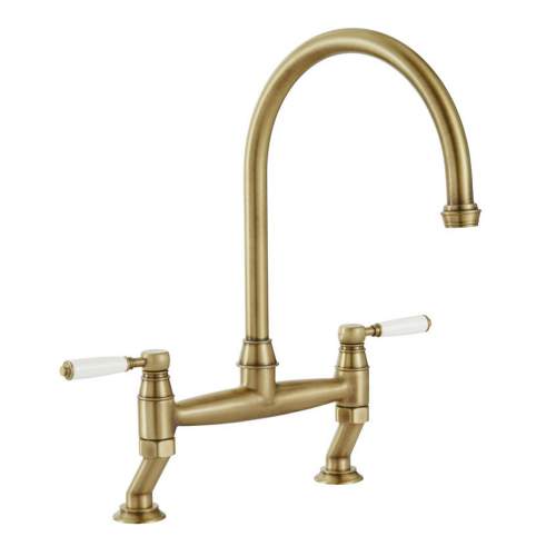 Abode Oxbury Twin Lever Bridge Mixer Tap