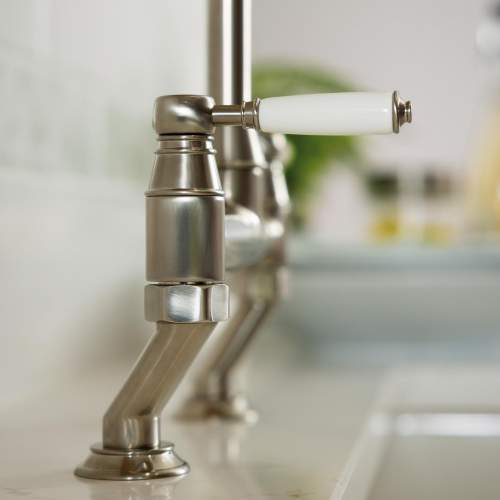 Abode Oxbury Twin Lever Bridge Mixer Tap