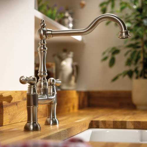 Abode Mayenne Twin Lever Bridge Mixer Tap