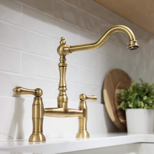 Abode Mayenne Twin Lever Bridge Mixer Tap