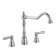 Abode Mayenne Twin Lever  3 Part Mixer Tap