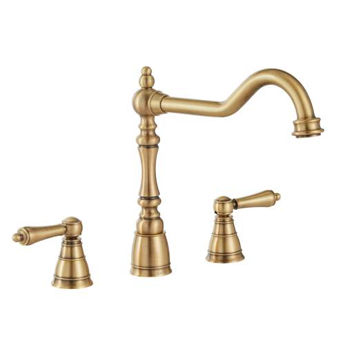 Abode Mayenne Twin Lever  3 Part Mixer Tap