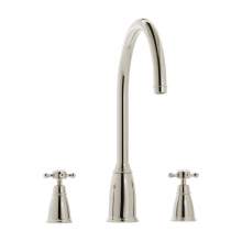 EBLEY-NI Bidbury and Co Ebley 3 Hole Kitchen Mixer with Crosshead Handles and Swan Spout