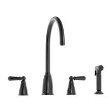 Bidbury and Co Hannington 4 Hole Kitchen Mixer with Ceramic Lever Handles and Swan Spout
