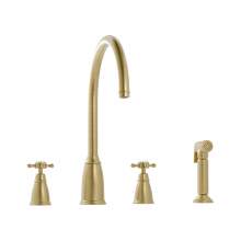 Bidbury and Co Ebrington 4 Hole Kitchen Mixer with Crosshead Handles and Swan Spout