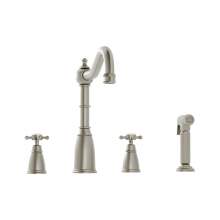 GEORGETON-PW Bidbury and Co Georgeton 4 Hole Kitchen Mixer with Crosshead Handles and Country Spout