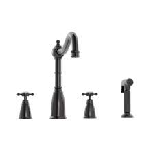 Bidbury and Co Georgeton 4 Hole Kitchen Mixer with Crosshead Handles and Country Spout