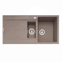 Caple Canis 150 Inset 1.5 Bowl Kitchen Sink With Drainer - Mink
