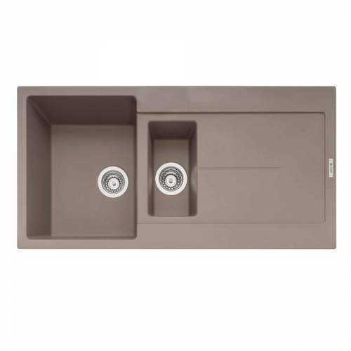 Caple Canis 150 Inset 1.5 Bowl Kitchen Sink With Drainer - Mink