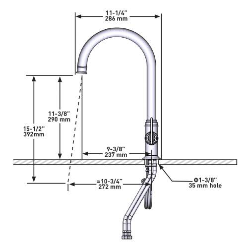 Perrin and Rowe 1925 Southbank 3-in-1 Instant Hot Water Tap