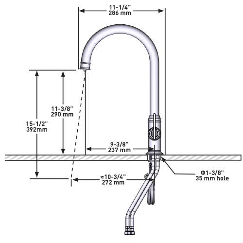 Perrin and Rowe 1425 Southbank Kitchen Filter Tap