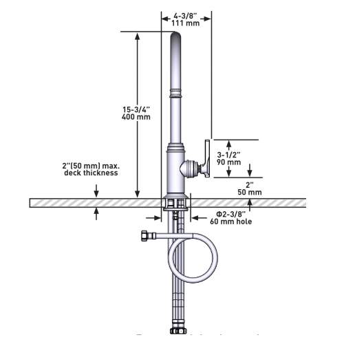 Perrin and Rowe 4908 Southbank Monobloc Kitchen Mixer Tap