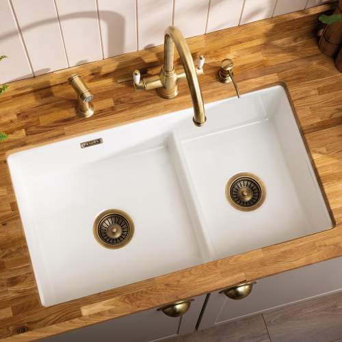 Abode SANDON 1.75 Bowl Ceramic Kitchen Sink