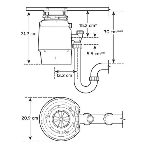 InSinkErator Model Premium 700SR Waste Disposal & Air Switch