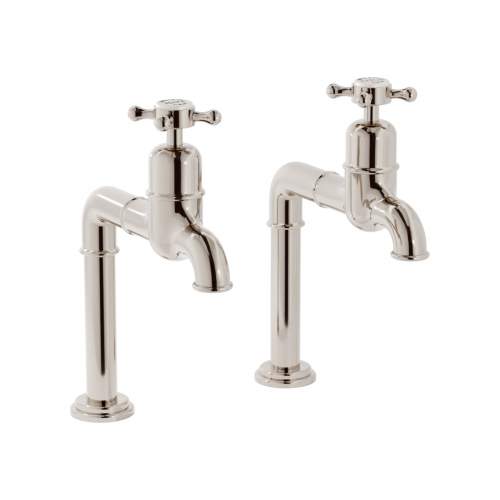 Bidbury and Co Caswell Old English Brass Bibcock Taps with Crosshead Handles
