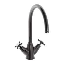 Bidbury and Co Yorkley Chrome Twin Lever Monobloc Tap with Crosshead Handles