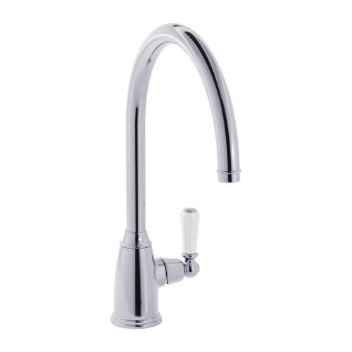 Bidbury and Co Malvern Chrome Single Lever Monobloc Tap with Porcelain Handles