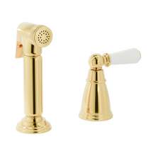 Bidbury and Co Taynton Chrome Independent Pull-Out Spray with Porcelain Lever Handle