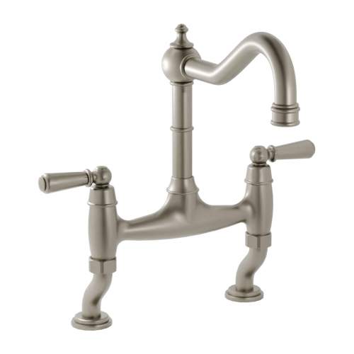 Bidbury and Co Henbury Twin Lever Bridge Tap with Metal Handles