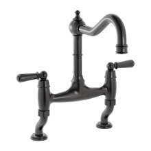 Bidbury and Co Henbury Twin Lever Bridge Tap with Metal Handles