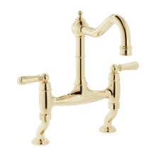 Bidbury and Co Henbury Twin Lever Bridge Tap with Metal Handles