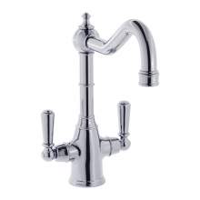 Bidbury & Co Bickton Twin Lever Monobloc Tap with Metal Handles