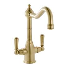 Bidbury & Co Bickton Twin Lever Monobloc Tap with Metal Handles