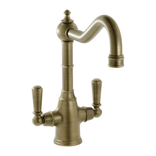 Bidbury & Co Bickton Twin Lever Monobloc Tap with Metal Handles