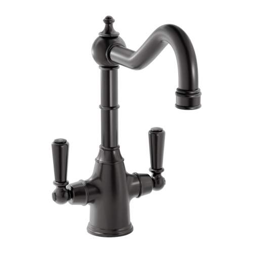 Bidbury & Co Bickton Twin Lever Monobloc Tap with Metal Handles