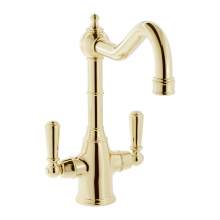 Bidbury & Co Bickton Twin Lever Monobloc Tap with Metal Handles