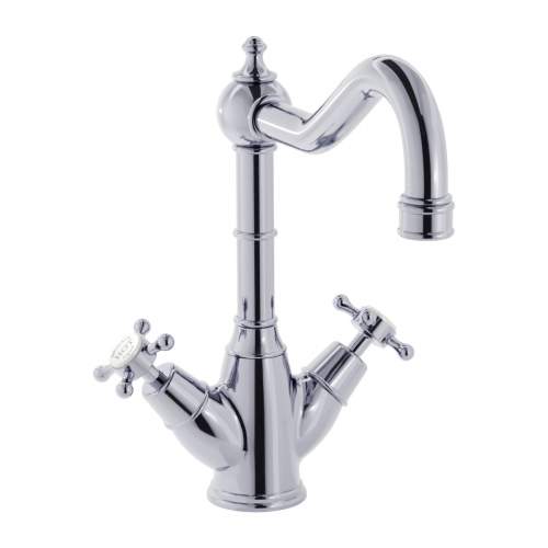 Bidbury & Co Warwick Twin Lever Monobloc Tap with Crosshead Handles