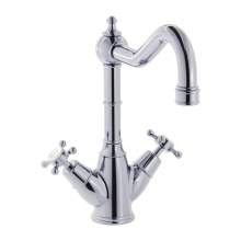 Bidbury & Co Warwick Twin Lever Monobloc Tap with Crosshead Handles