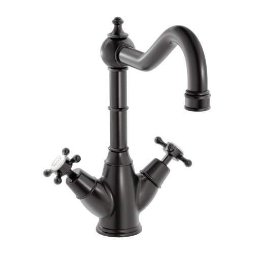 Bidbury & Co Warwick Twin Lever Monobloc Tap with Crosshead Handles