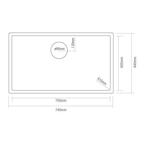 Caple Mode 740 Large Bowl Kitchen Sink