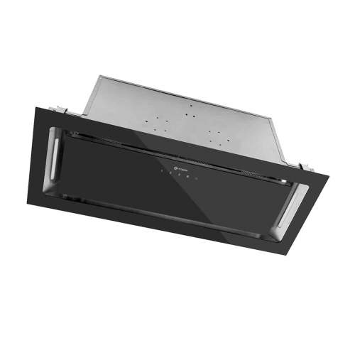 Caple BU756BK 75cm Black Glass Built-Under Cooker Hood