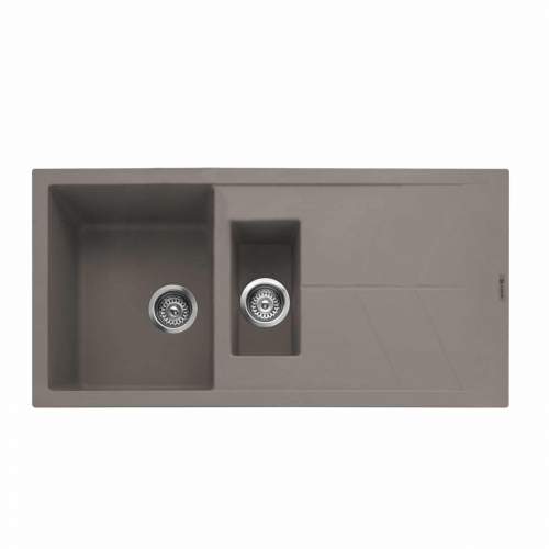 Caple Sotera 150 Inset 1.5 Bowl Kitchen Sink With Drainer - Mink