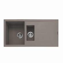 Caple Sotera 150 Inset 1.5 Bowl Kitchen Sink With Drainer - Mink