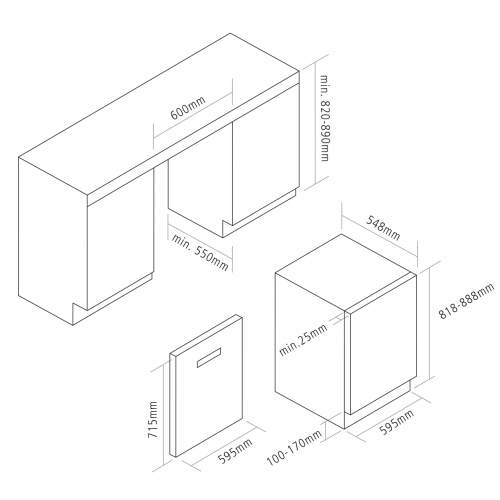 Caple RBF7 Built Under Freezer