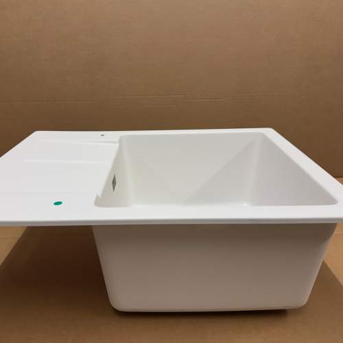 Reginox Avignon 10 Single Bowl White Granite Kitchen Sink - Clearance