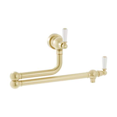 Bidbury & Co Aldsworth Twin Lever Pot Filler with Porcelain Handles