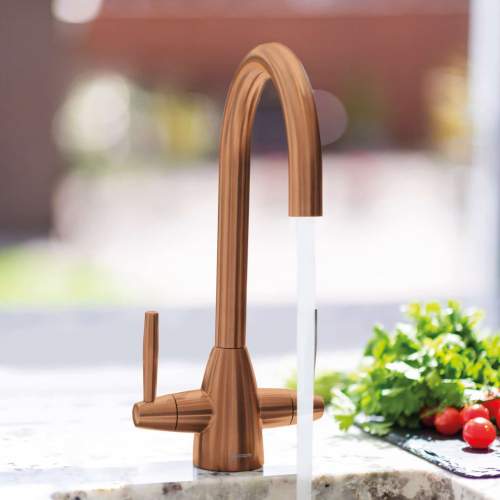 Caple AVEL AVE21/CO Stainless Steel PVD Copper Finish Kitchen Tap