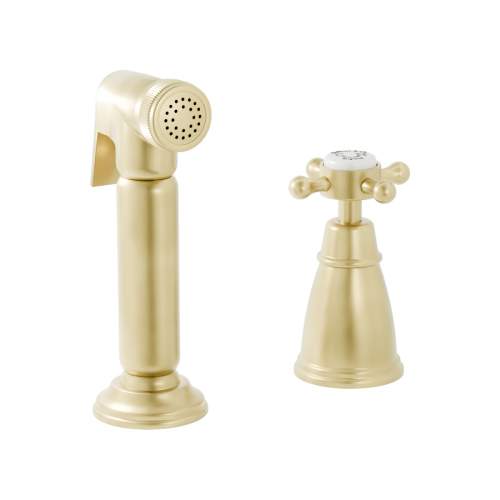 Bidbury and Co Chalford Brushed Brass Independent Pull-Out Spray with Crosshead Handle