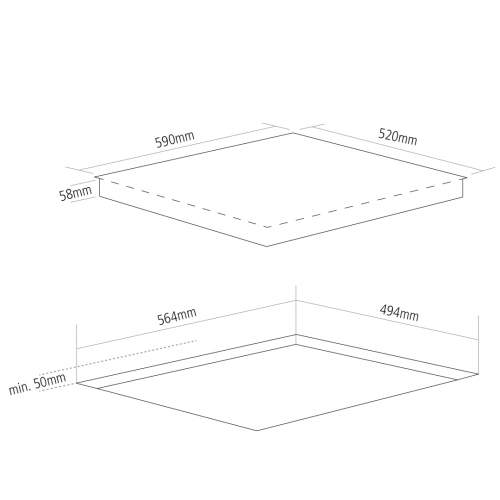 Caple C8641IMB Matt Black Slider Touch Control Induction Hob