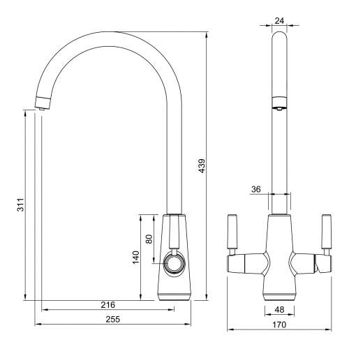Abode Organico 3 in 1 Instant Hot Water Kitchen Tap