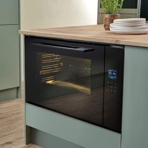 Caple C2902BG 90cm Black Glass Electric Single Oven