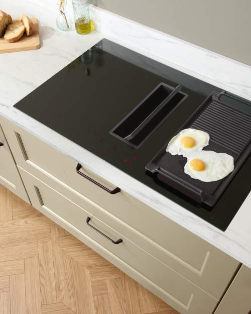 Caple DD832BK 83cm Induction Hob with Downdraft Extractor