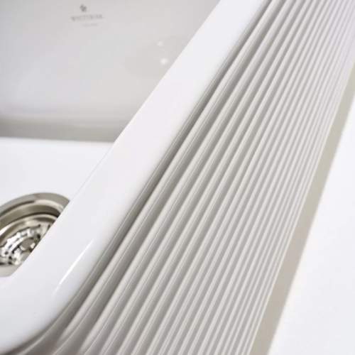 Whitebirk Linear Pendleton Double Bowl Fireclay Kitchen Sink