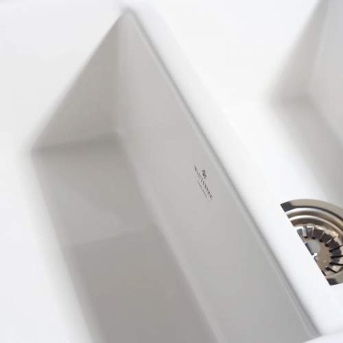 Whitebirk Linear Lostock Double Bowl Fireclay Kitchen Sink